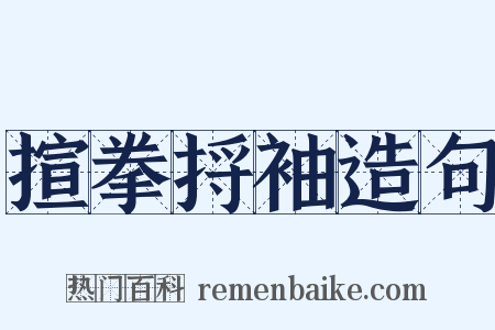 揎拳捋袖造句是什么意思的图片